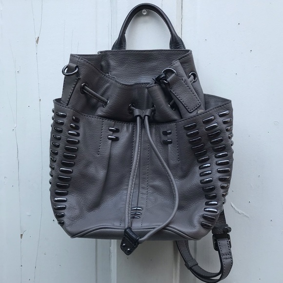joy gryson Handbags - Joy Gryson gray leather backpack crossbody bag